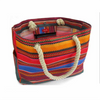 2025 Fashion Summer Canvas Tote Beach Bag with Zipper And Rope