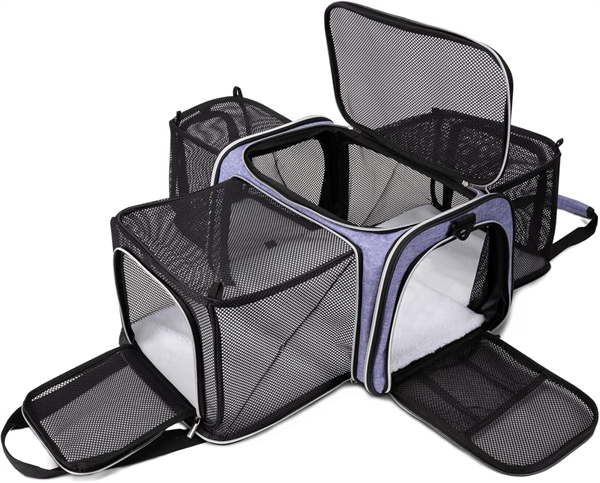 Traveling Portable Dog Carriers Carrying Shoulder Cat And Dog Travel Pet Bag Expandable Mesh