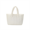 2025 Padded Quilted Tote Bag Women Casual Space Feather Puffy Handbag Warm Cute Winter Tote Bag