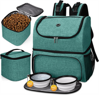 Pet Carrier Backpack for All Pet Travel Supplies Pet Travel Backpack with 2 Silicone Collapsible Bowls
