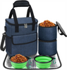 Pet Carrier Backpack for All Pet Travel Supplies Pet Travel Backpack with 2 Silicone Collapsible Bowls