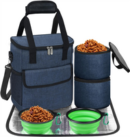 Pet Carrier Backpack for All Pet Travel Supplies Pet Travel Backpack with 2 Silicone Collapsible Bowls