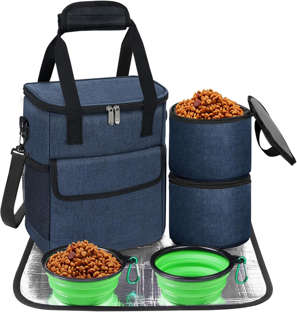 Pet Carrier Backpack for All Pet Travel Supplies Pet Travel Backpack with 2 Silicone Collapsible Bowls