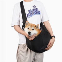 Cute Small Dog Sling Cat Carrier Adjustable Strap Hands Free Reversible Pet Puppy Travel Bag Backpack for Outdoor Travel