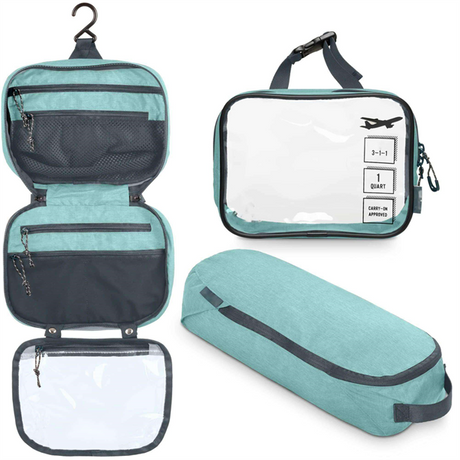 Custom Private Label Hot Selling Hanging Fabric Travel Toiletry Bag Cosmetic Bag