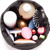 Unique Travel Custom Logo Drawstring Cosmetic Bag Round Make Up Bags Beauty Toiletry Kit Make Up Organizer