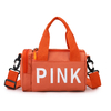 Custom Pink Travelling Duffle Bag With Logo Men Womens Wholesale Overnight Tote Travel Bag