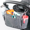  Universal Stroller Organizer with Cup Holders Secure Attachment Zippered Pockets Safe Secure Gray