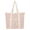 Fashion Striped Sand Proof Girls Travel Shoulder Bag Waterproof Women's Beach Tote Bag