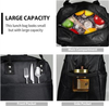 Leakproof Cooler Cute Lunch Box Handbags for Office Work, Home, Picnic Beach Or Travel Black