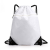 Custom Logo Backpack Drawstring Bag for Gym Sports Water Resistant String Bags with Front Zipper Pocket