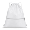 Custom Logo Waterproof Drawstring Backpack with Zipper Pocket Large String Bags for Gym Sports