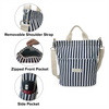 Custom Standard Size Canvas Tote Bag Shoulder Bag With Zipper on Top and Reinforced Bottom