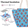 Water Resistant Insulation Lunch Box Tote Cooler Bag School Kids Aluminum Foil Office Portable Insulated Cooler Bag