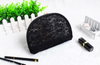 Small Fascinating Black Factory High Quality Simple Wholesale Lace Mesh Portable Makeup Toiletry Cosmetic Make Up Pouch Bag