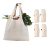 Eco Recycled Blank Shopping Bag Plain Cotton Canvas Tote Bag Foldable Shopping Bag