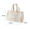 Large Capacity Clear Waterproof Multicolor Travel Polyester Toiletry Makeup Cosmetic Tote Bag Pouch for Women