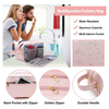 Custom Logo PU Leather Toiletry Cosmetic Bags Or Pouches Travel Waterproof Portable Makeup Kit Bag for Professionals Full Set