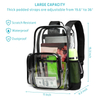 Large Capacity Waterproof PVC Clear Backpacks for Students Transparent Laptop Compartment Outdoor Rucksack School Bags