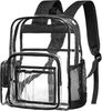 Large Capacity Waterproof PVC Clear Backpacks for Students Transparent Laptop Compartment Outdoor Rucksack School Bags