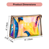 Beauty Factory Promotion Price Holographic Laser Clear Transparent Iridescent Travel Toiletry Case Cosmetic Bag Pvc Makeup Bags