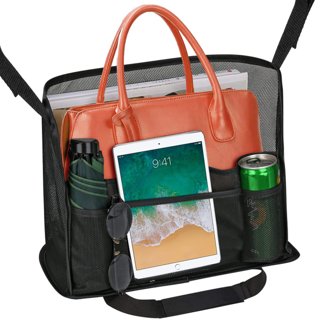 Durable Travel Bag Custom Mesh Suv Net Pocket Handbag Handbag Purse Holder Car Organizer between Seats