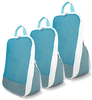 3pcs Waterproof Portable Recycled RPET Luggage Packaging Storage Bag Compressed Packing Cubes Organizer Travel Bag