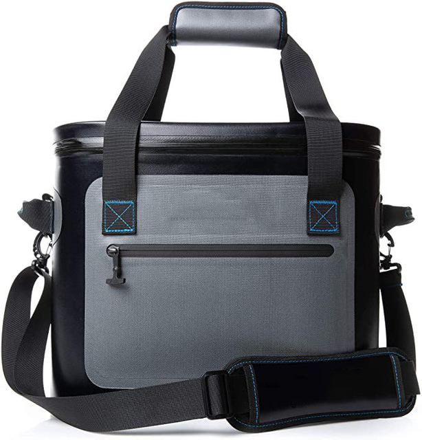 Outdoor wholesale waterproof custom logo large capacity reusable sling 600d polyester durable picnic lunch cooler bag