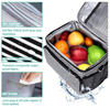 Custom Logo Portable Waterproof Stripes Thermal Eva Cooler Bag Leakproof School Office Insulation Lunch Bag with Strap