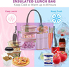 Insulated Reusable Lunch Tote Box Bag Leakproof Cooler Handle Bags for Office Work School Picnic Beach
