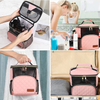 Lightweight Personalized Makeup Cosmetic Accessories Organizer with Compartment Side Mesh Pocket Toiletry Travel Cosmetic Bag