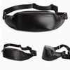 High Quality PU Leather Black Men Fanny Pack Waterproof Man Waist Bags Outdoor Bum Bag for Shopping