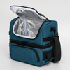Heat Sealed Freezer Pack Lunch Bag Wholesale Insulated Marine Thermal Cooler Bag Two Compartments with Tableware Holder