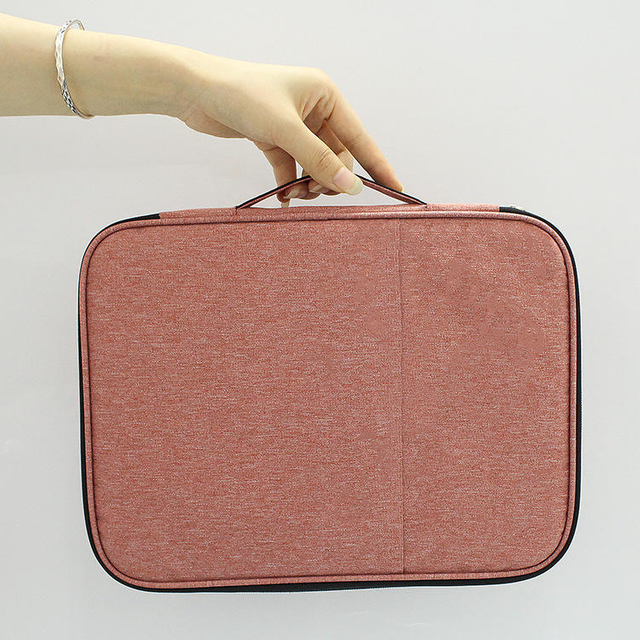 Business Travel Portable A4 Document Organizer Bag Multi-function Pad Mini Certificates Storage Bag