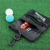 Golf Valuables Tees Pouch Detachable Golf Accessory Pouch 3 Zipper Pocket Golf