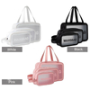 Large Waterproof Clear PVC Leather Travel Makeup Organizer Cosmetic Pouch Bag with Two Handles