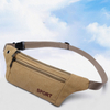 Stock Lightweight Cotton Canvas Sports Running Waist Bag Fanny Pack For Women, Mens