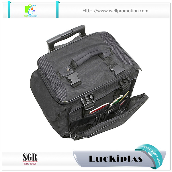 Insulated rolling wine cooler bag with compartments PVC lining cooler for summer camping