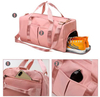 Upgraded Pink Gym Travel Duffel Bags Overnight Carry On Weekender Lady Yoga Dance Duffle Bag for Women