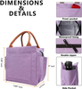 Large Reusable Women Insulated thermal cooler Lunch Box Leak proof Cooler Tote bag for Work Office