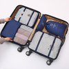 custom logo 6pcs packing cubes for travel foldable travel cubes set lightweight luggage storage bag