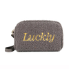 Wholesale Fluffy Fashion Beauty Make Up Bag Women Embroidery Cosmetic Bag