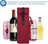 BSCI Factory Custom New Insert Buckle Wine Bag Outdoor Picnic Storage Wine Cooler Bag Camping Wine Insulation Bag