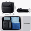 Multifunctional Large Travel Brown Custom Makeup Storage Zipper Toiletries Organizer PU Leather Cosmetic Bag Toiletry Bags