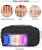 Cosmetic Bag for Women 2 Layer Travel Makeup Organizer Purse Pouch Compact Capacity for Daily Use Makeup Brush Holder