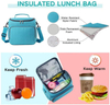 Custom Logo Women Picnic Beach Insulated Office School Insulation Lunch Bags Insulated Foil Bag Cooler with Strap