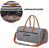 Wholesale Hot Sale Women Striped Leather Duffle Bags Tote Bags Waterproof Men Travel Sports Duffel Bag
