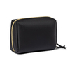 Wholesale Promotional Price Small Women Lady Black Pvc Leather Custom Cosmetic Bag Travel