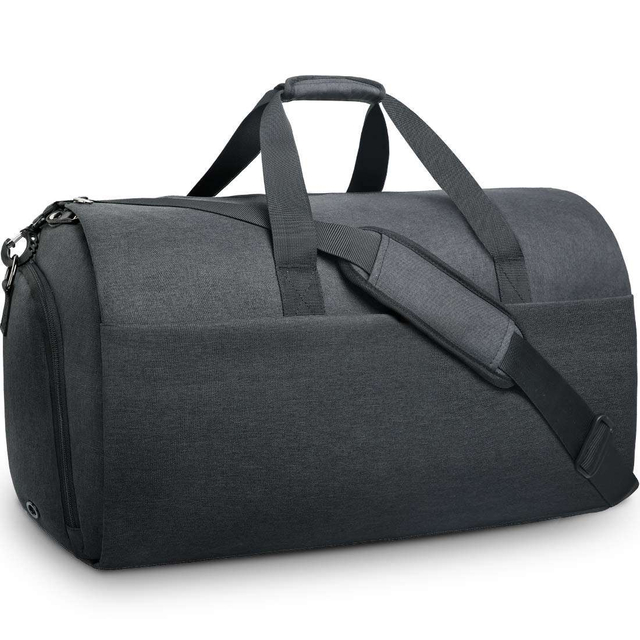 Convertible Waterproof Travel Duffel Bag Mens Business Garment Bags with Shoulder Strap, Shoes Compartment