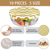 Custom Classic Style Reusable Bowl Covers Elastic Food Storage Covers Cotton Bread Covers for Food, Fruits, Leftover